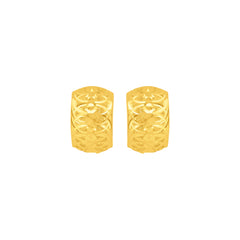 22K Gold Floral Clip-On Earrings