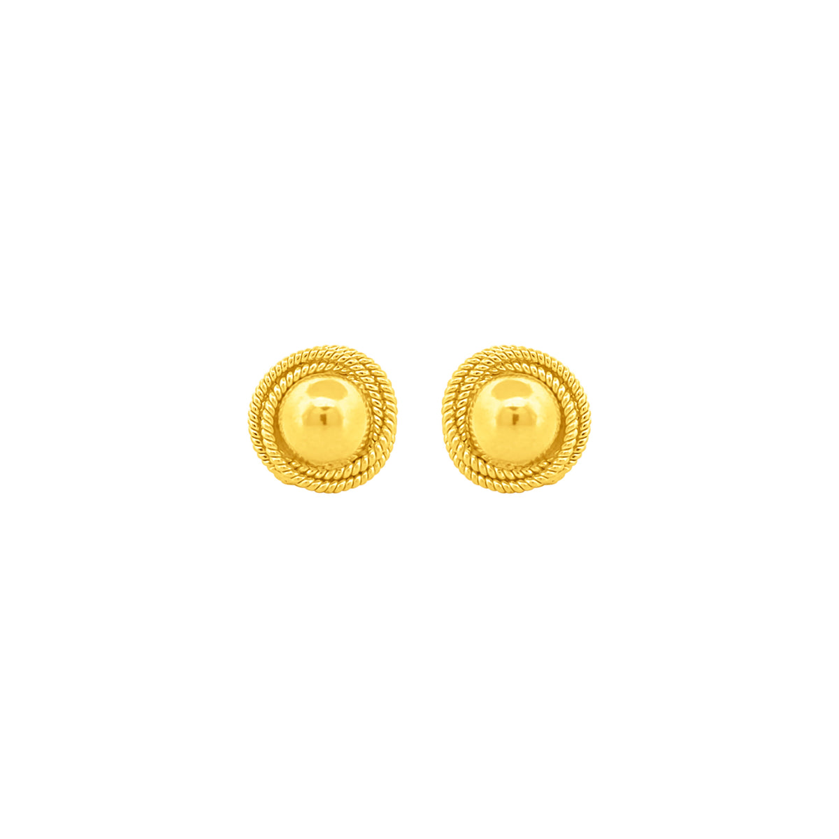 22K Gold Timeless Rope Earrings