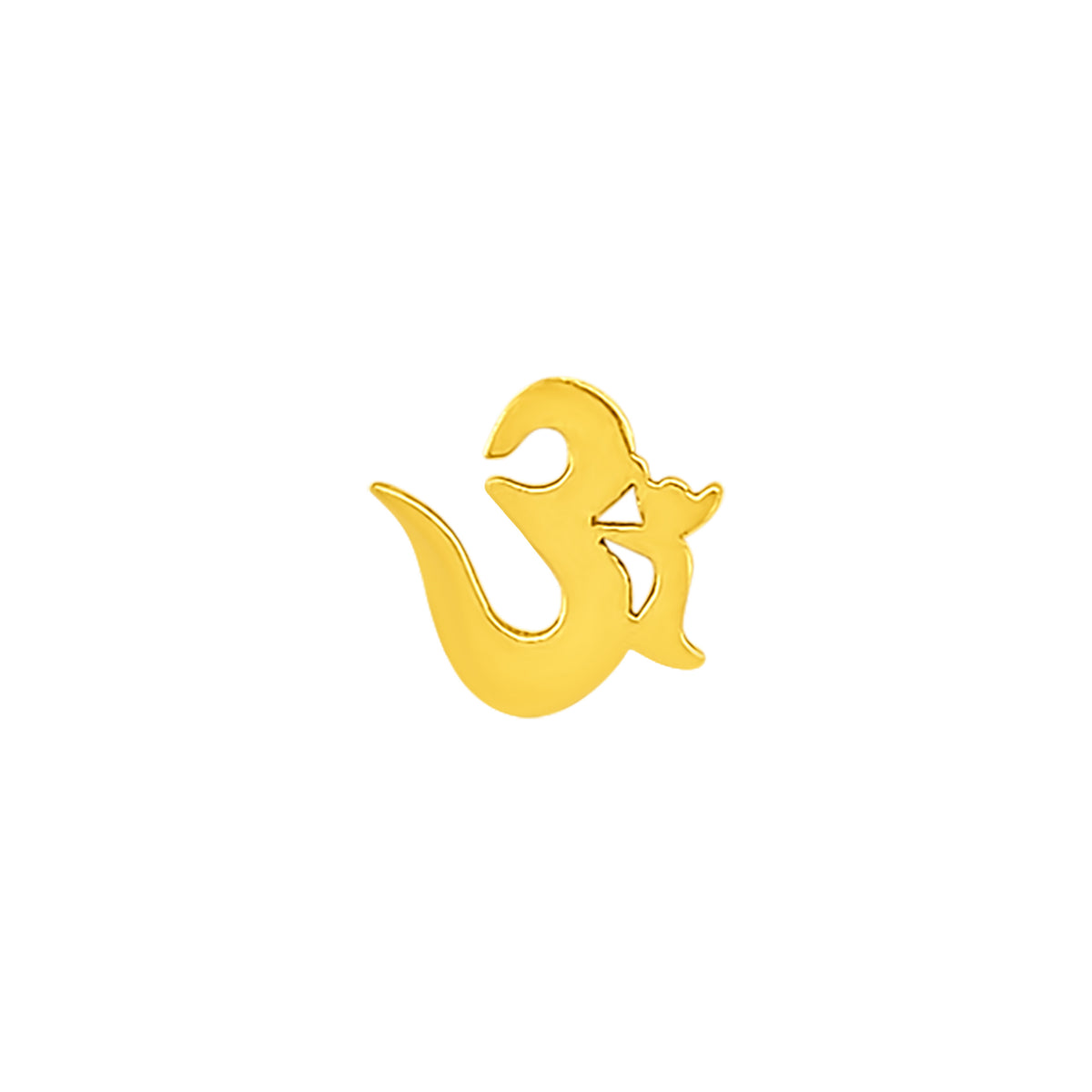 22K Gold Divine Gold Om Earring