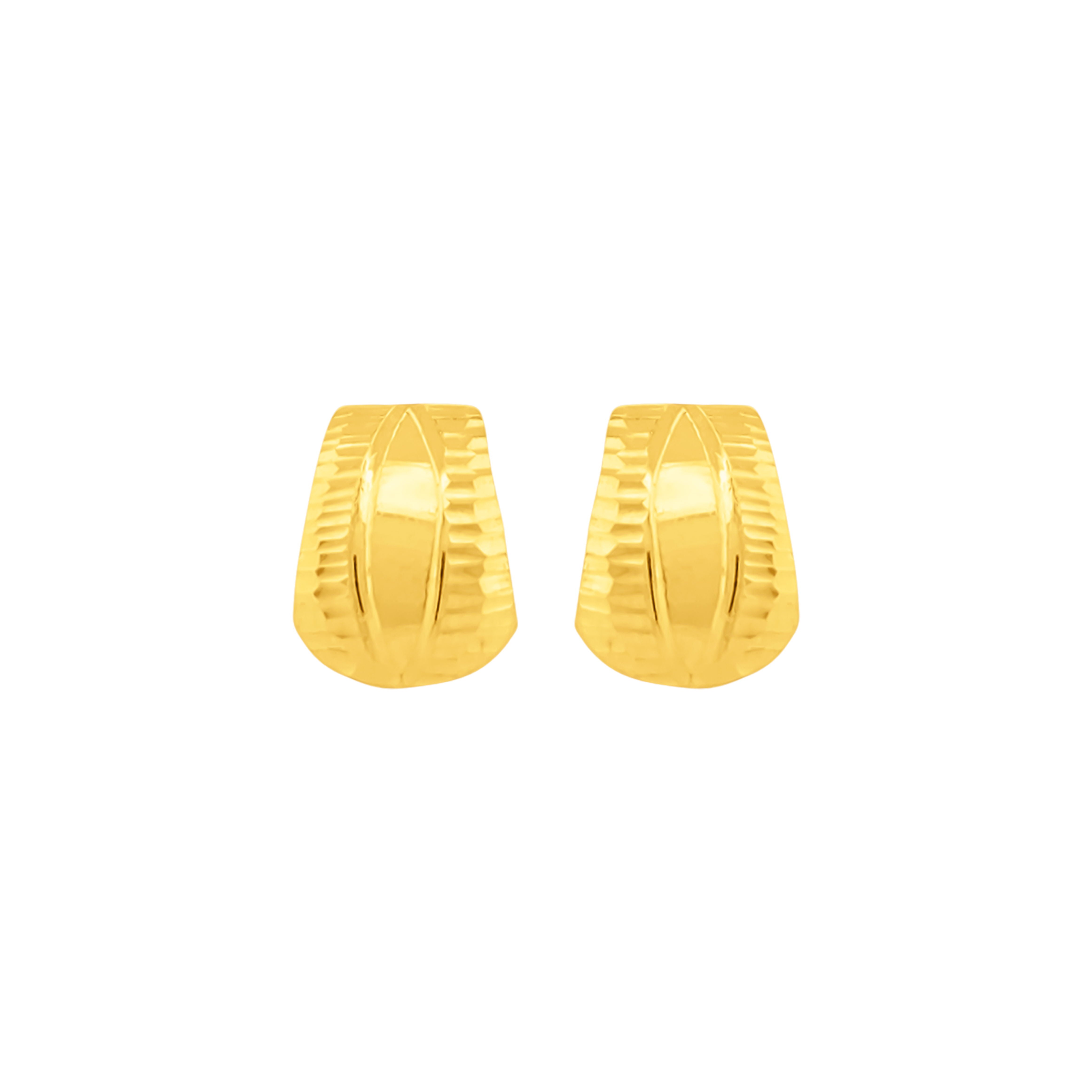22K Gold Geometric Clip-On Earrings