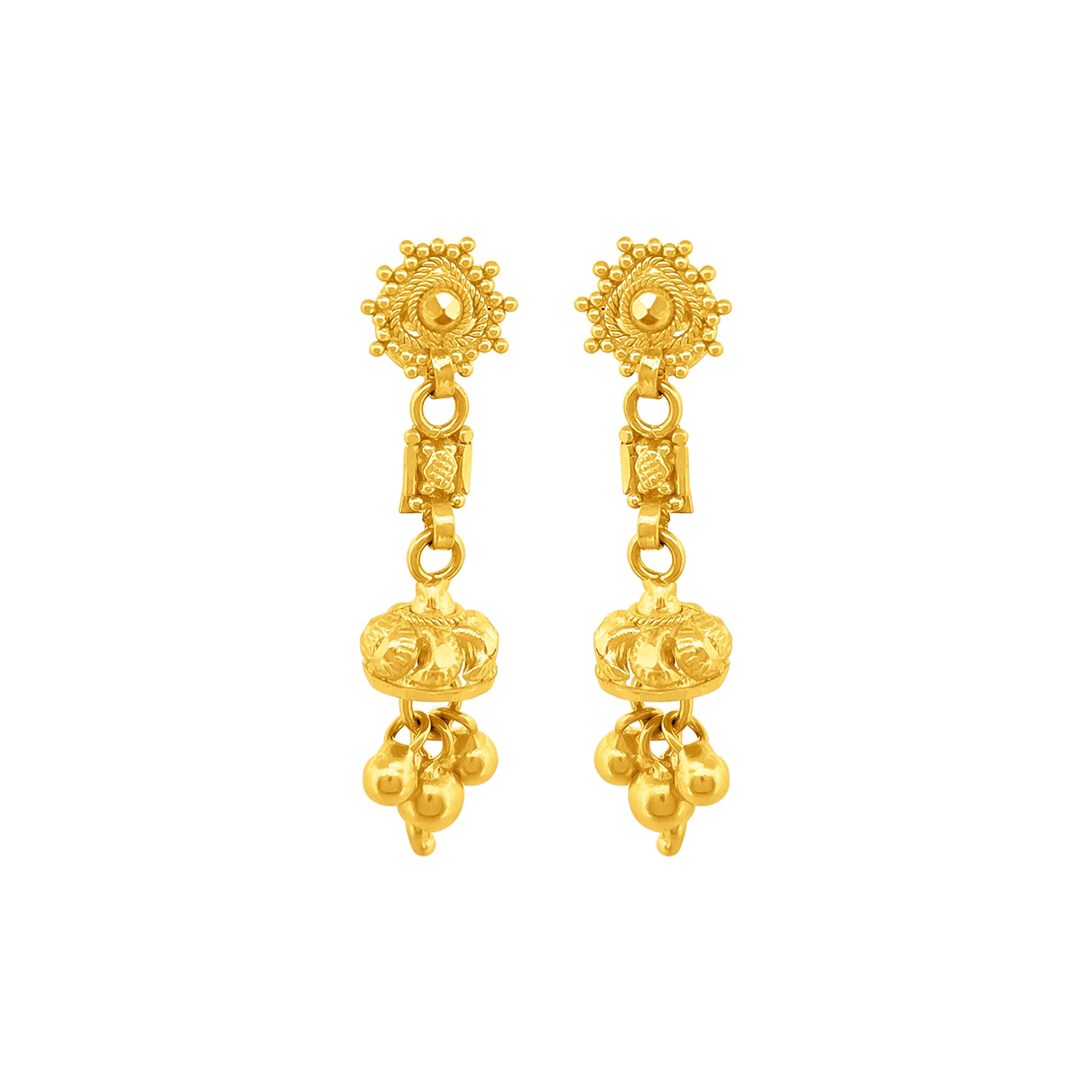 22K Gold Traditional Earrings