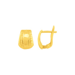 22K Gold Geometric Clip-On Earrings