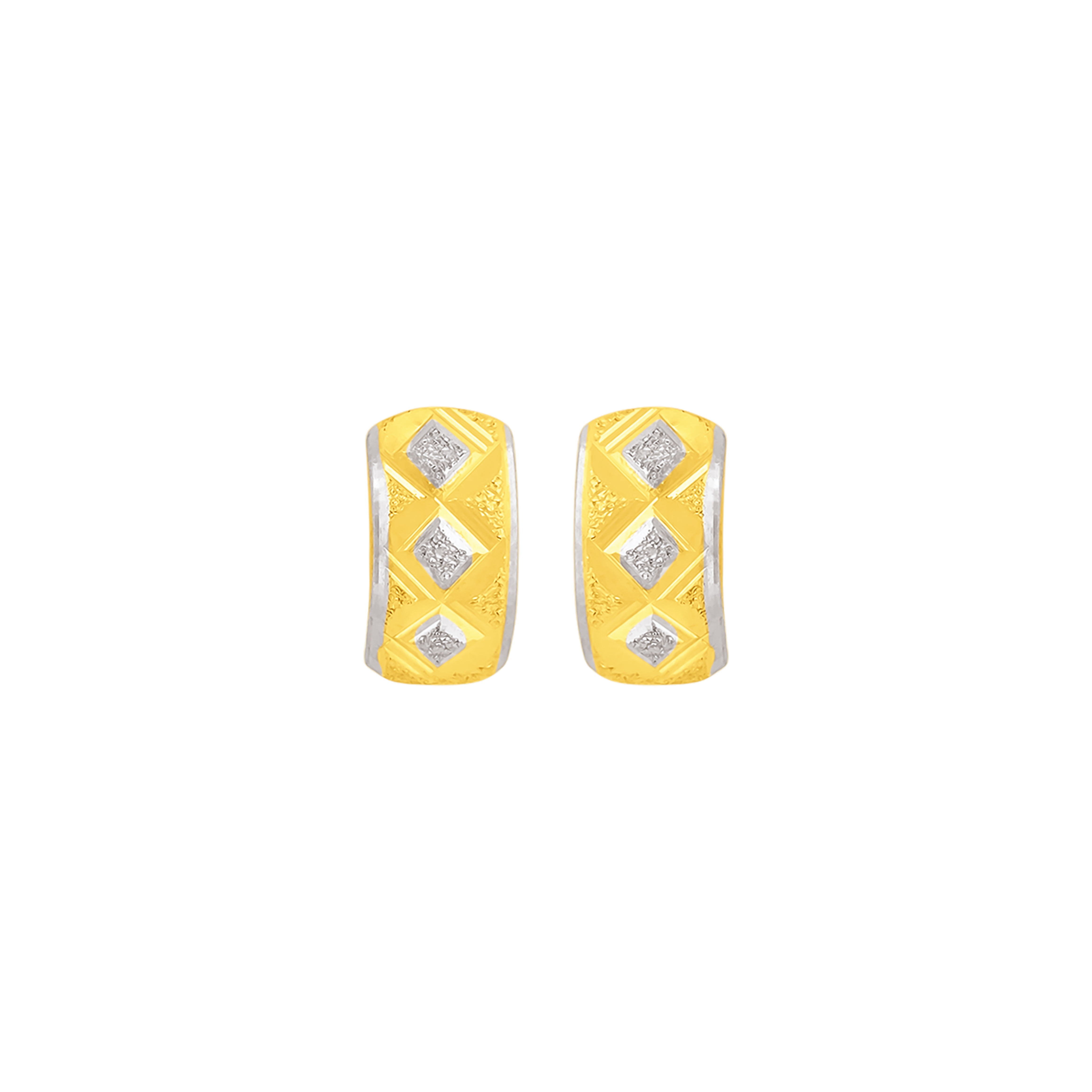 22K Gold Intricate Wavy Clip-On Earrings